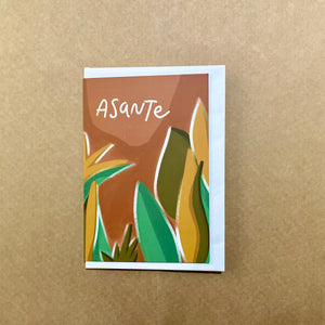 Asante Greeting Card (Brown)