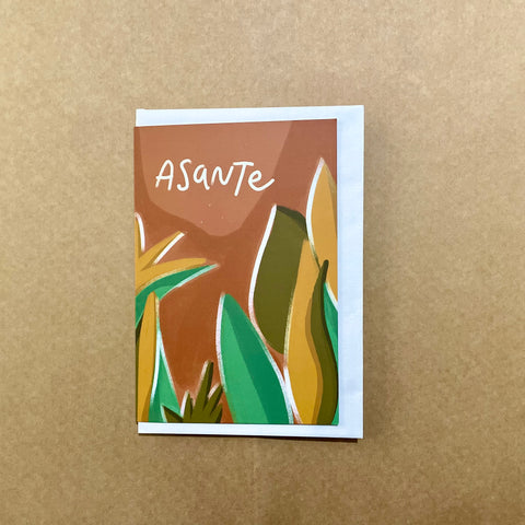 Asante Greeting Card (Brown)