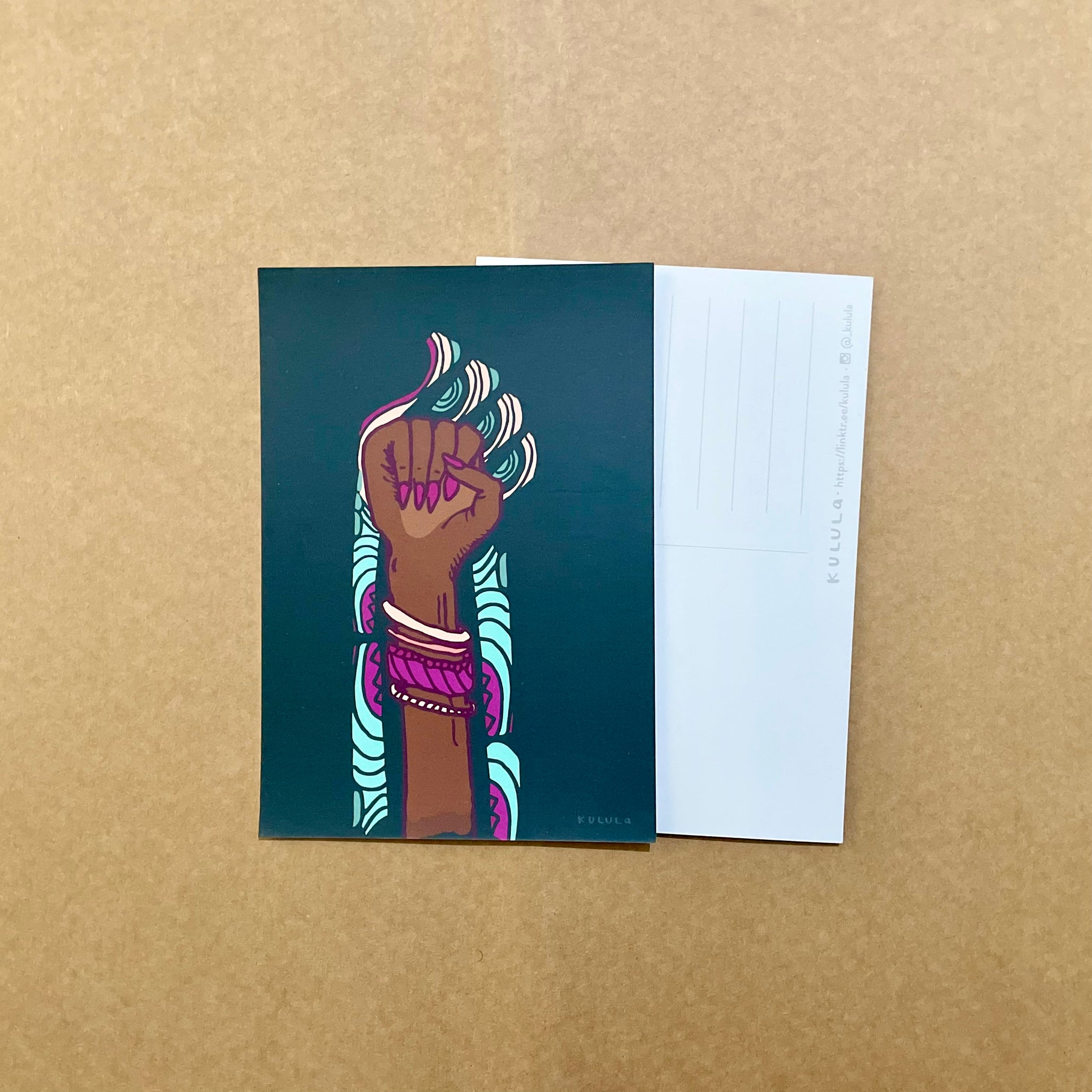 Flower Fist Postcard