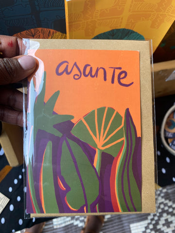 Asante Machungwa Greeting Card
