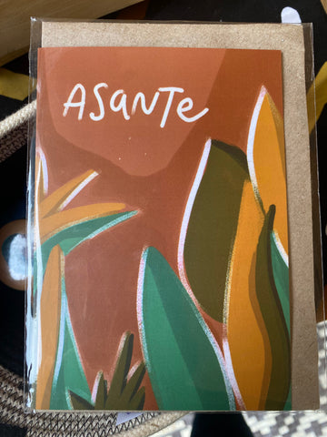 Asante Nyekundu Greeting Card
