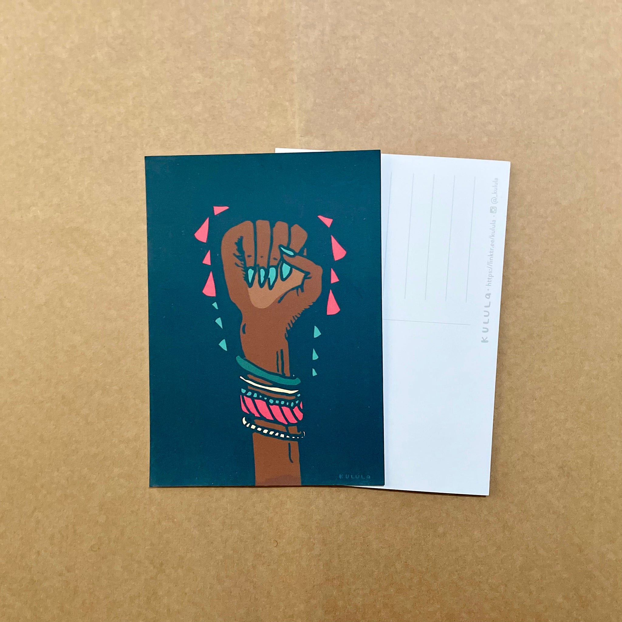 Pattern Fist Postcard